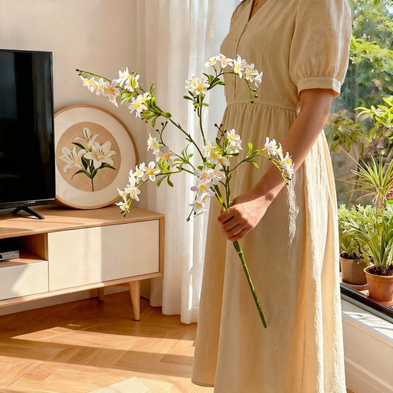 Lifelike Floral Bouquet Display
