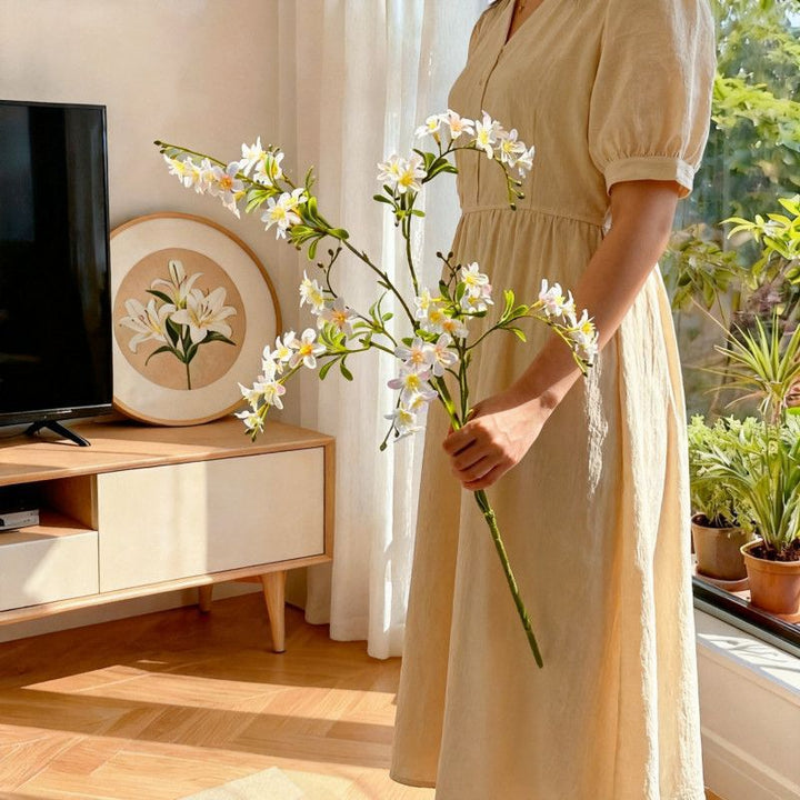 Lifelike Floral Bouquet Display