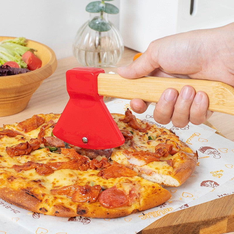 Pizza cutter with ergonomic wooden handle Stornfield