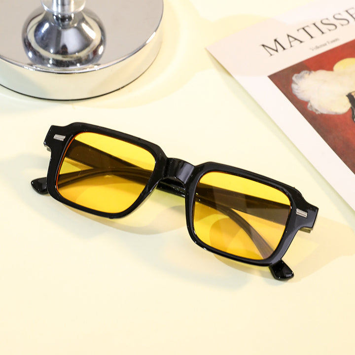 Women's modern rectangular sunglasses with colored lenses Stornfield