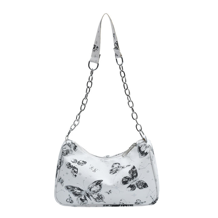 Butterfly Print Designer Hobo Bag