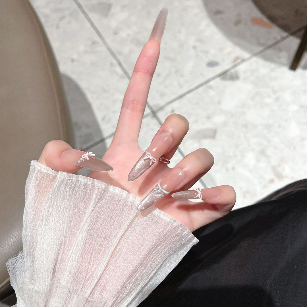 Elegant Extended Stiletto Press-On Nail Set Stornfield