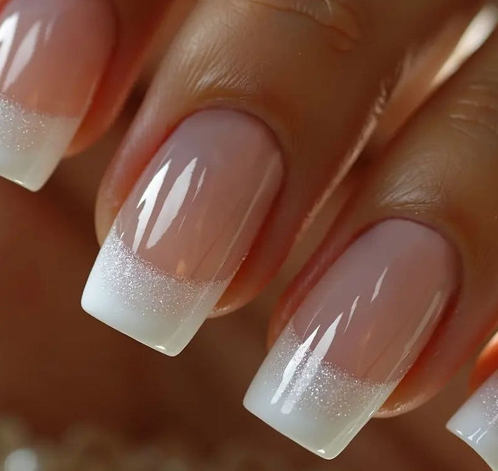 Classic French Tip Nail Enhancements Stornfield