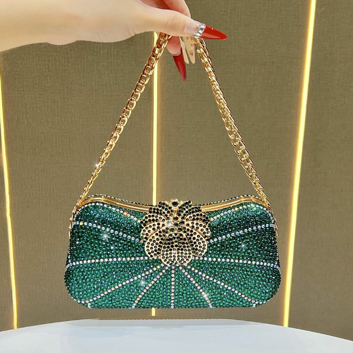 Rhinestone-Studded Evening Purse