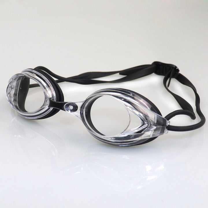 Swimming goggles with adjustable head strap and comfort nose piece Stornfield