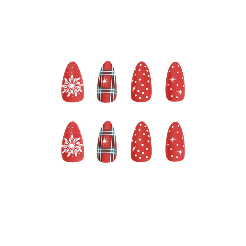 Artful stiletto nails with festive design Stornfield