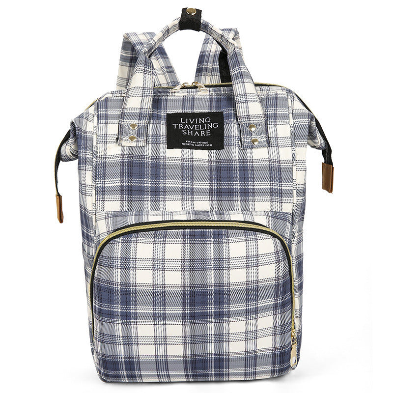 Checkered Pattern Travel Backpack Stornfield
