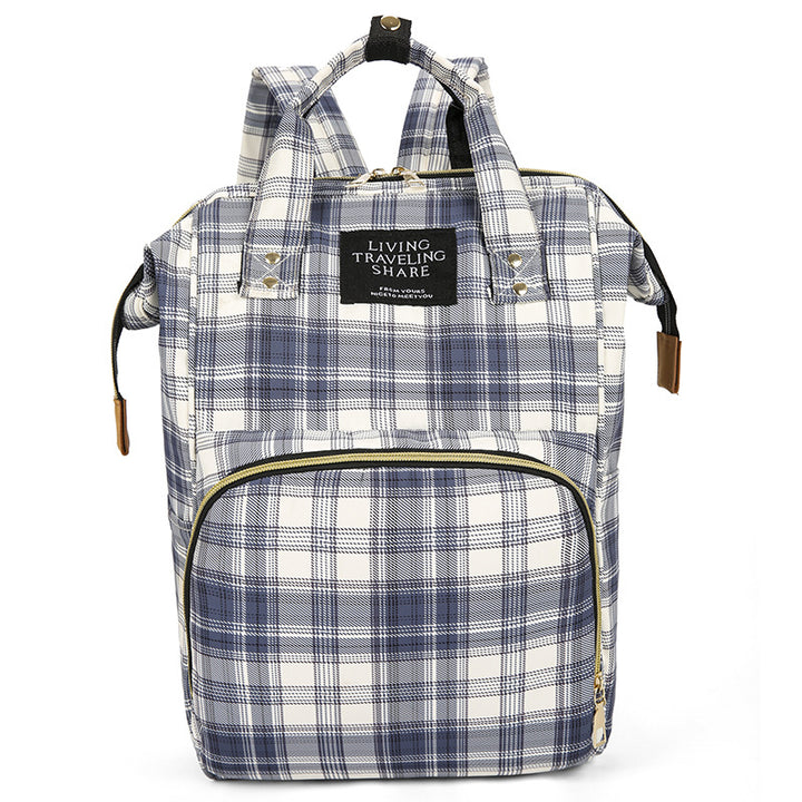 Checkered Pattern Travel Backpack Stornfield
