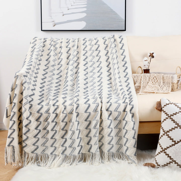 Textured Woven Throw Blanket