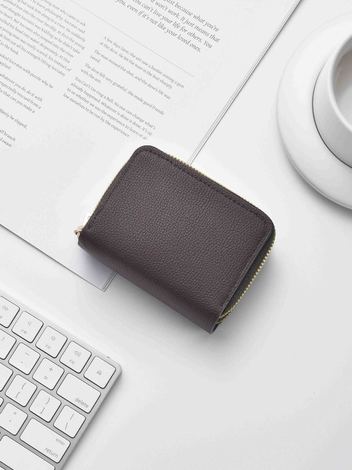Stylish Textured Leather Zippered Wallet Stornfield