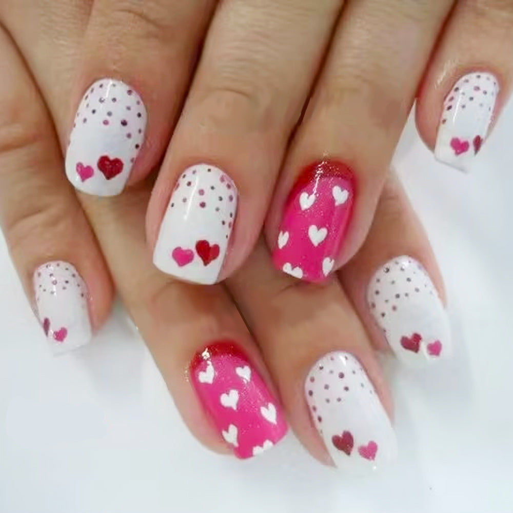 Heart Patterned Press-On Nail Art Stornfield