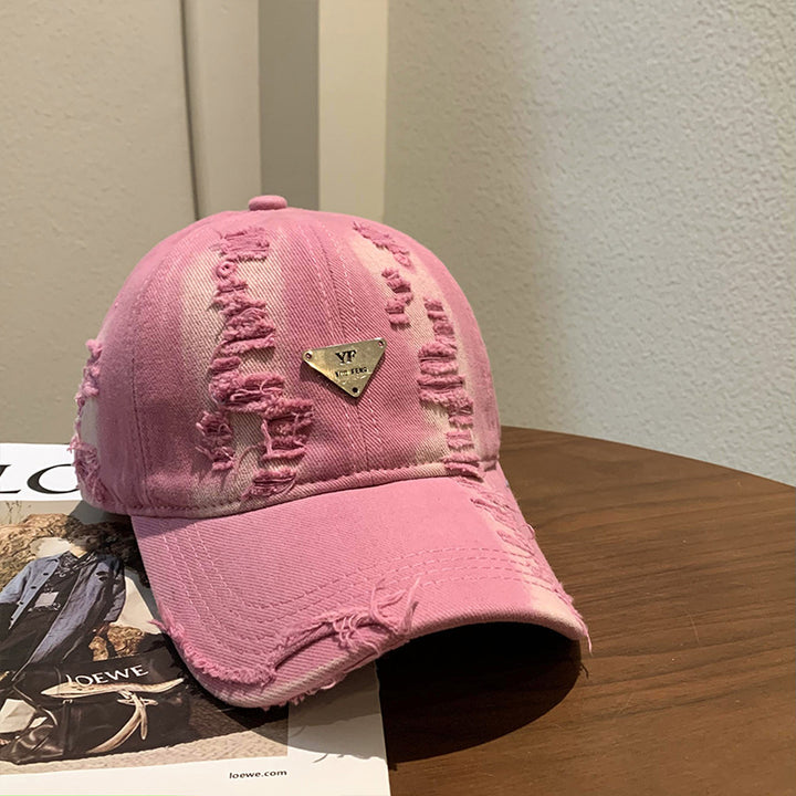 Women's Distressed Denim Baseball Cap Stornfield 1784084082