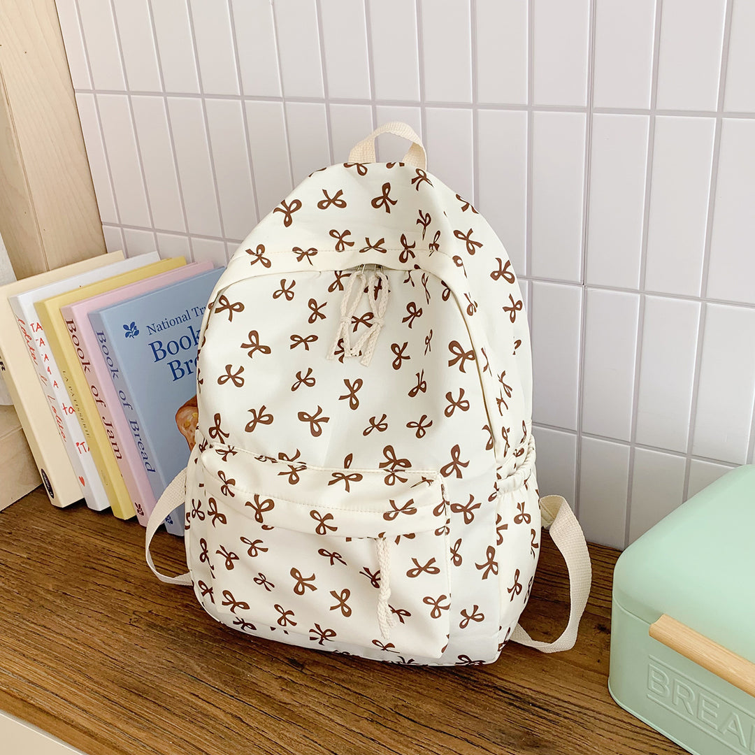 Backpack with Creative Bow Motif and Thoughtful Storage Spaces Stornfield