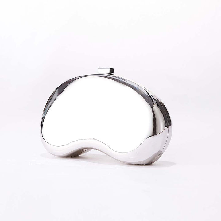 Sculpted Metallic Clutch