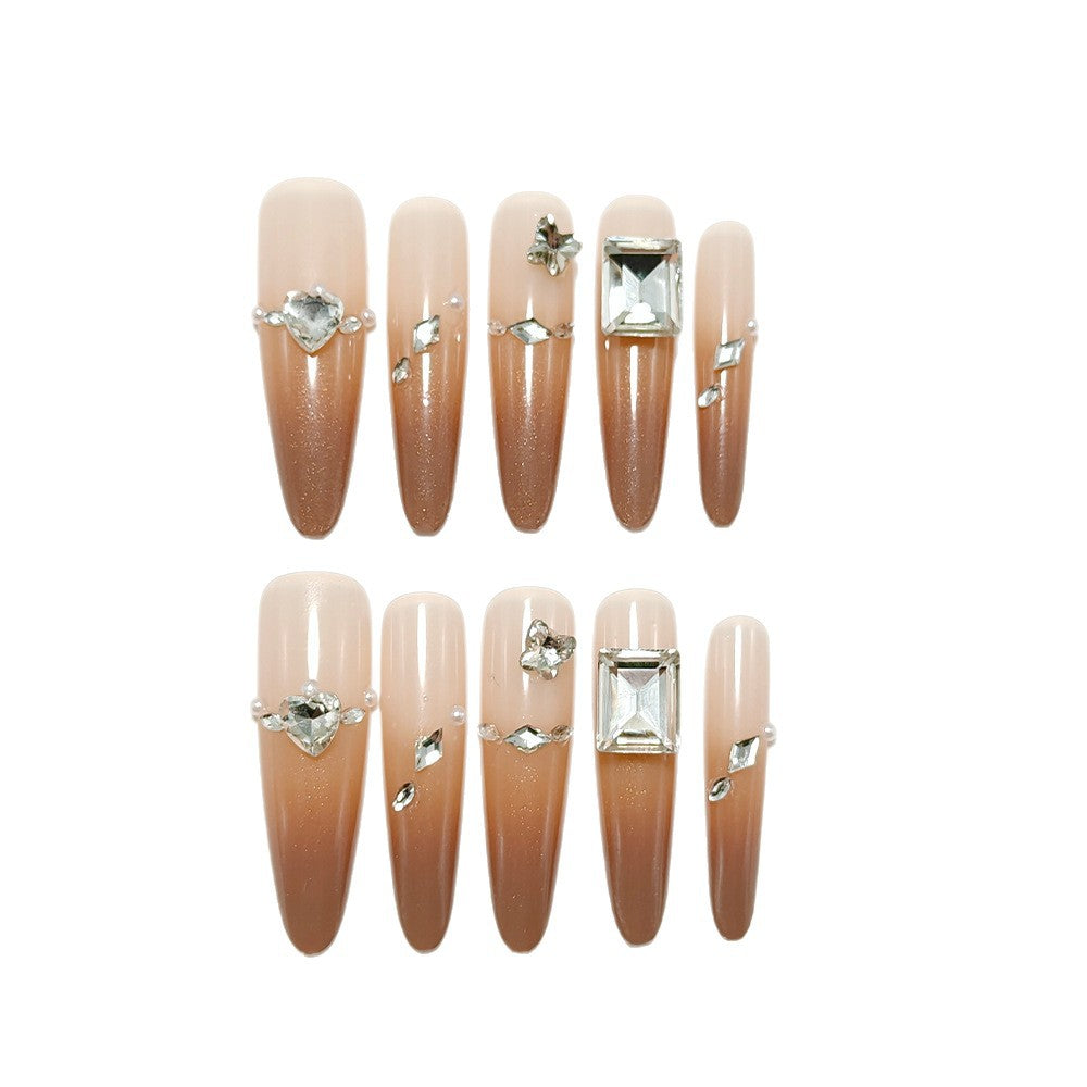 Artificial Nails in Sparkling Stiletto Style with Luxurious Accents Stornfield