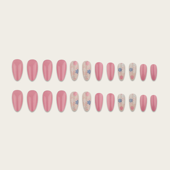 Artful Nail Extensions with Flower Pattern Stornfield