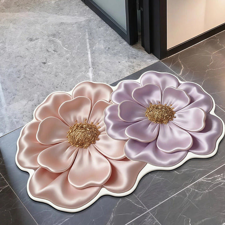 Luxurious Floral Pattern Bath Mat