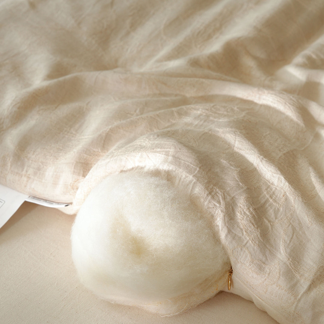 Luxury Washed Linen Pillow and Quilted Bedspread Set