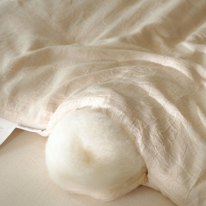 Luxury Washed Linen Pillow and Quilted Bedspread Set