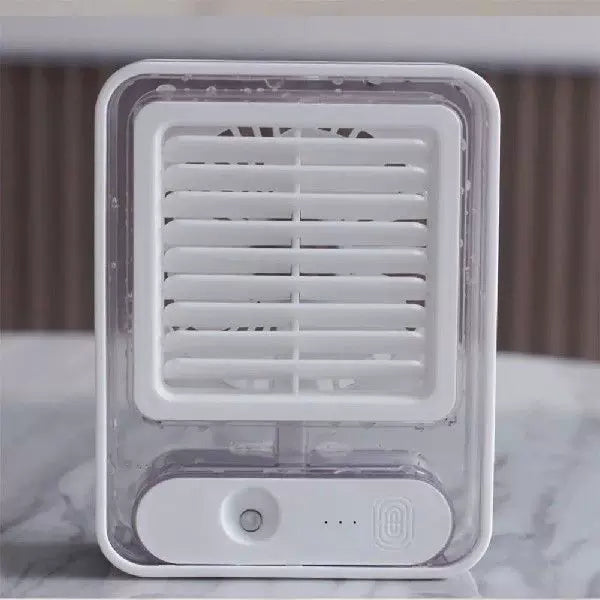 Unisex one size compact USB microclimate cooler and whisper-quiet table fan with transparent water tank and adjustable louver Stornfield