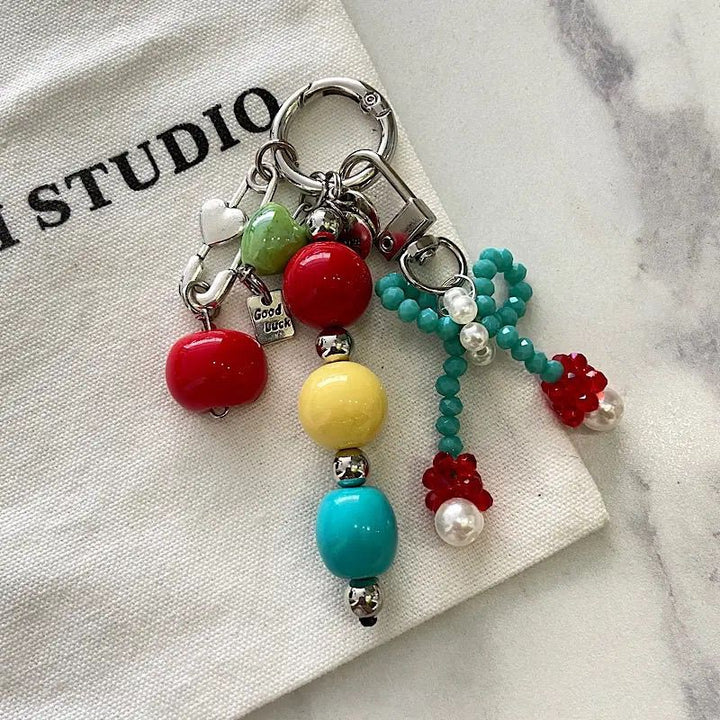 Playful Beaded Charm Keychain Stornfield