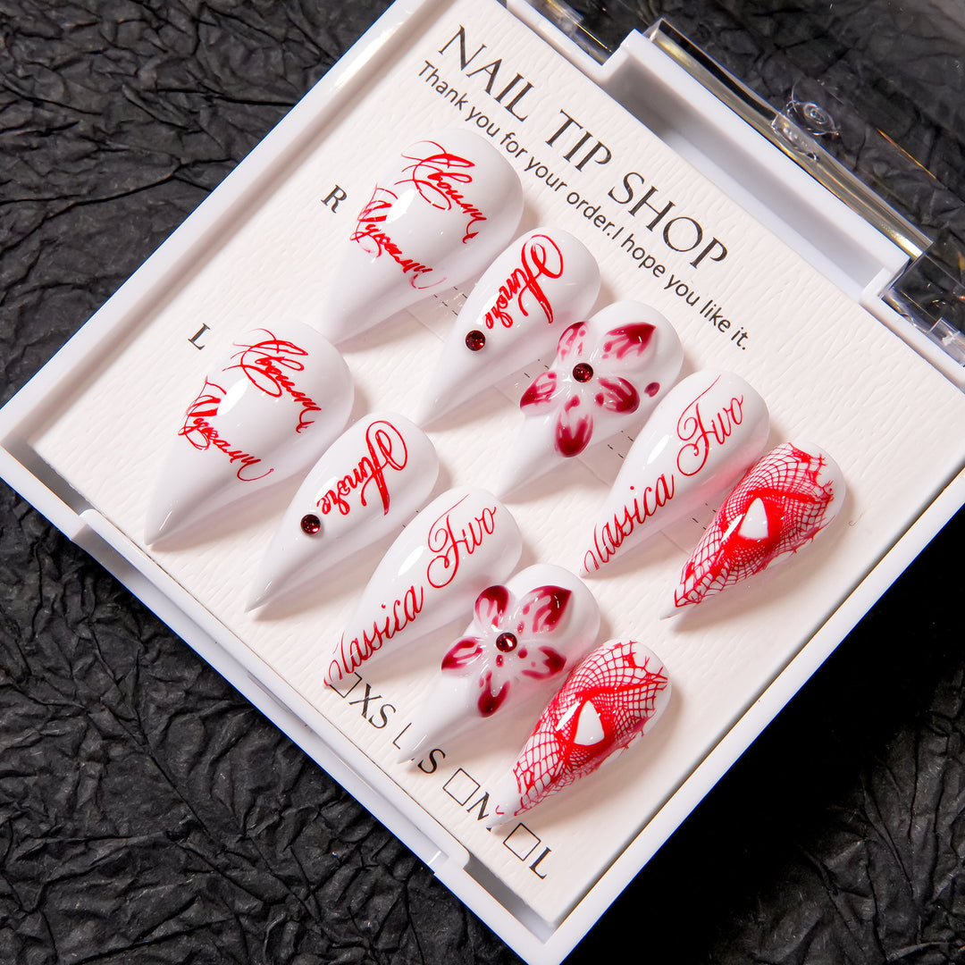 Artistic Floral Press-On Nail Design Kit