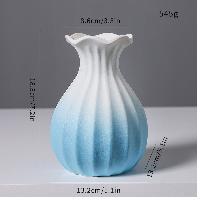 Textured Ceramic Flower Vase Stornfeild