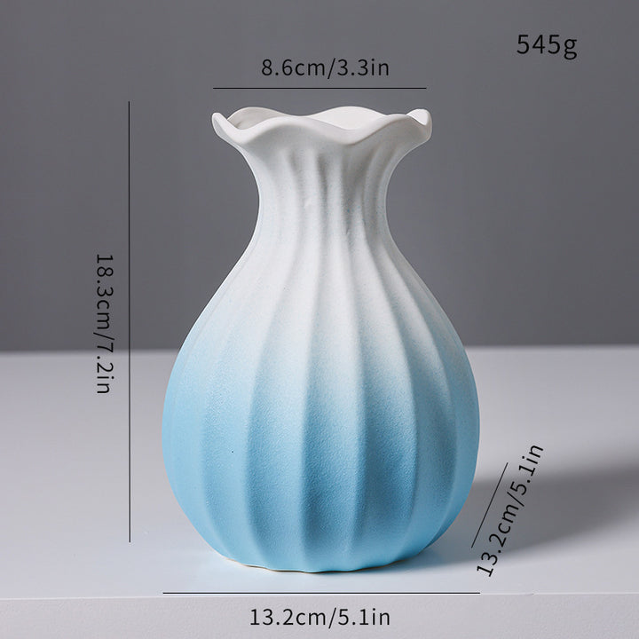 Textured Ceramic Flower Vase Stornfeild