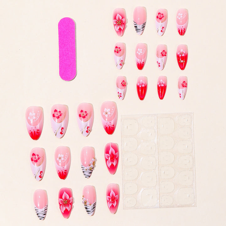 Exotic Floral 3D Stiletto Nail Art Stornfield