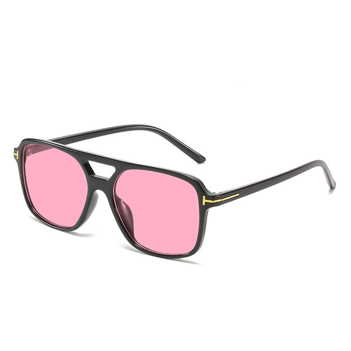 Square Frame Sunglasses with Unique Lens Cut Stornfield