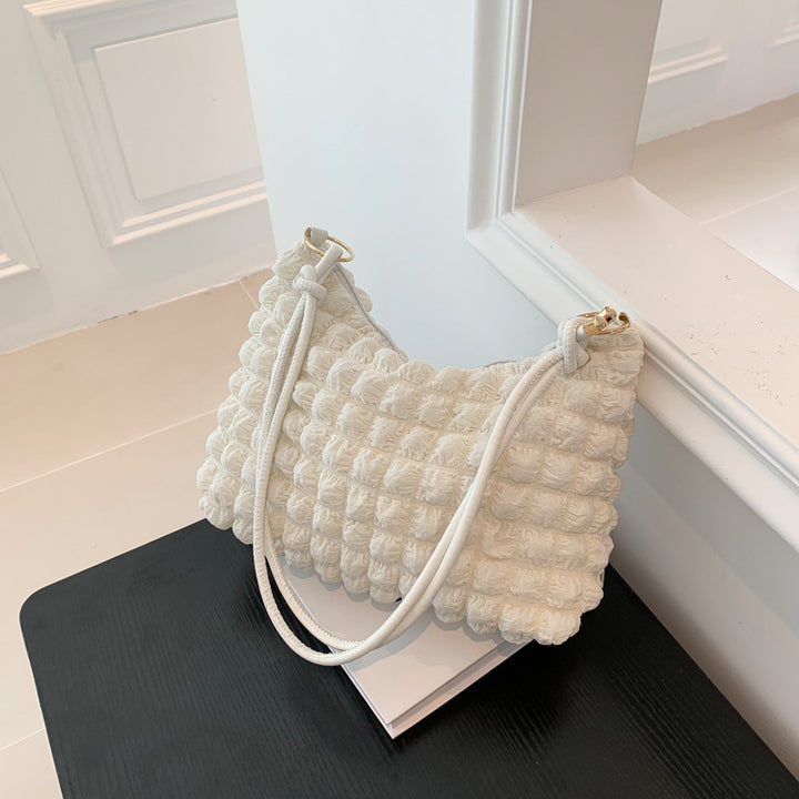 Plush Textured Satchel Bag