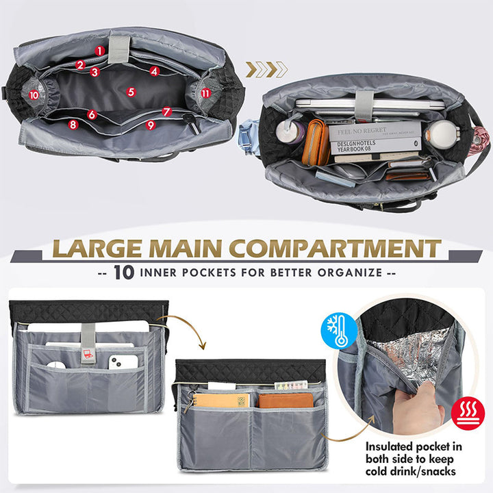 Stylish and spacious handbag with practical compartments Stornfield