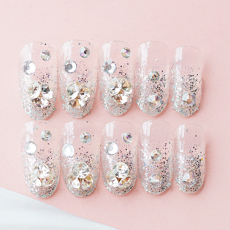 Glittering Artisanal Press-On Nail Set Stornfield