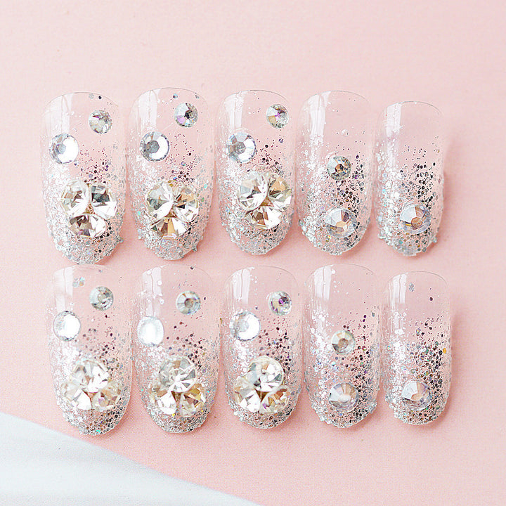 Glittering Artisanal Press-On Nail Set Stornfield
