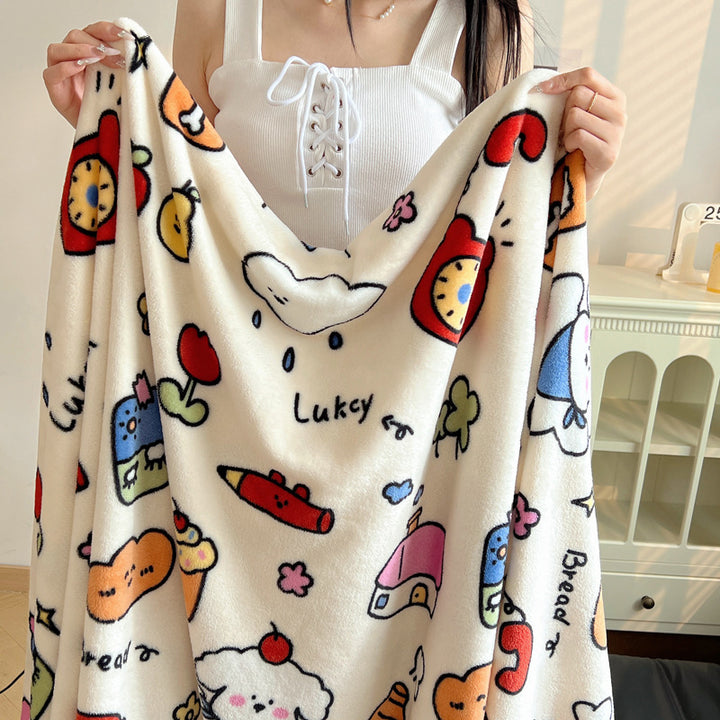 Soft Plush Dog-Themed Throw Blanket