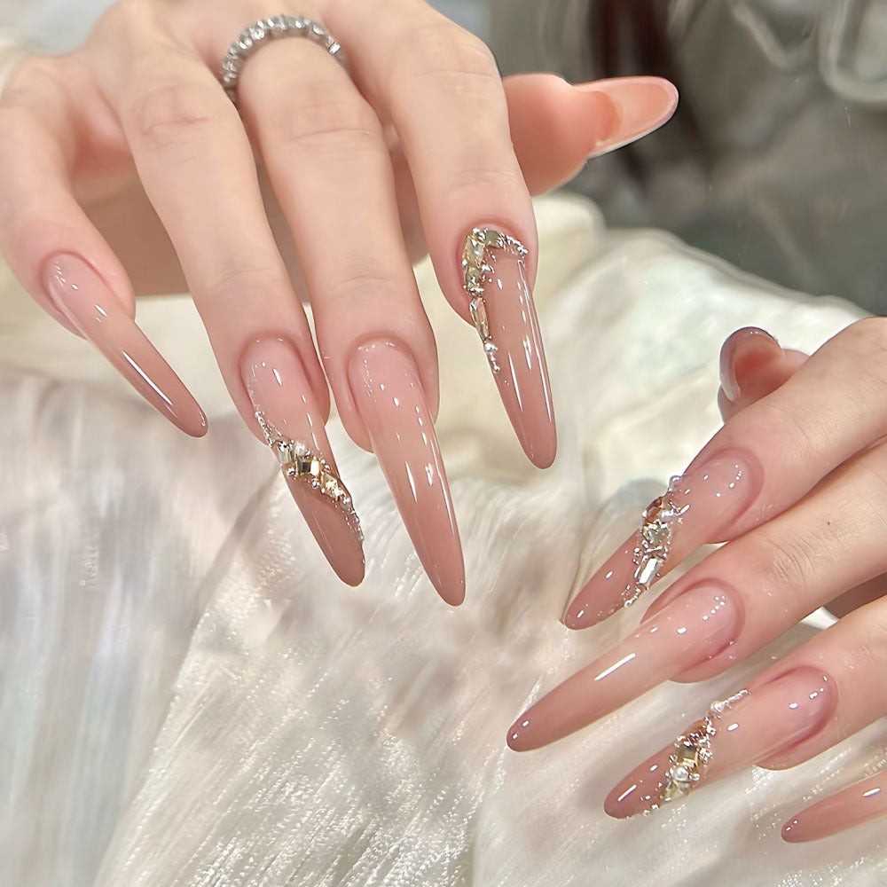 Crystal Embellished Press-On Nails Stornfield