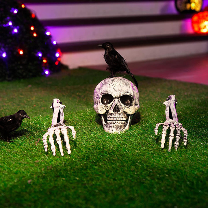 Halloween-Themed Decorative Skeleton Hand Display