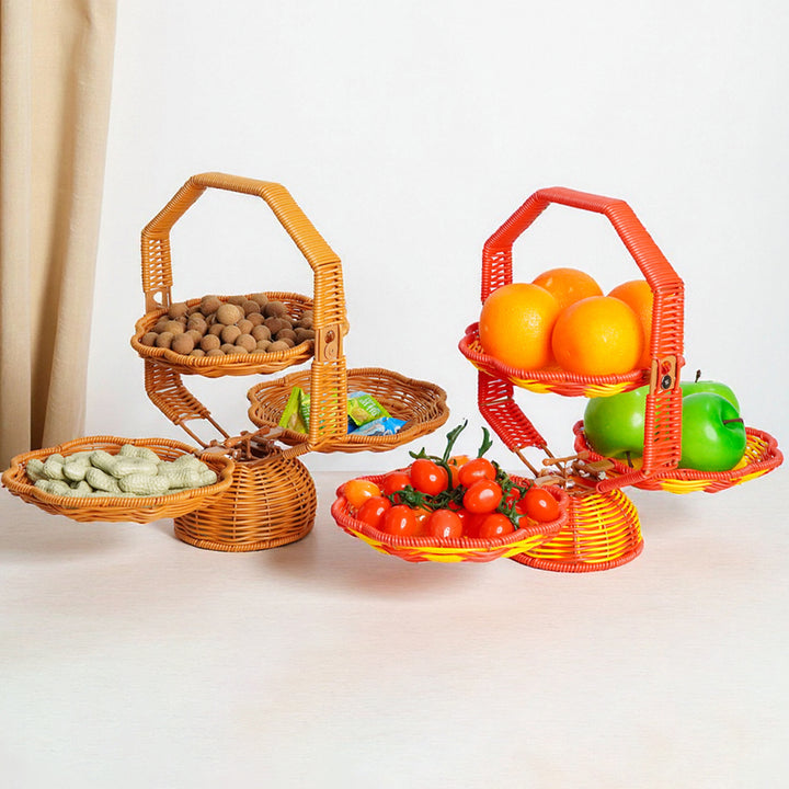 Multi-Layered Woven Serving Basket Stornfield
