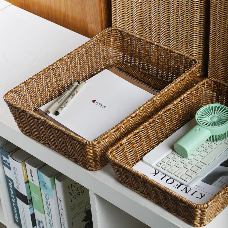 Unisex Rectangular Storage Basket made of hand-woven material Stornfield