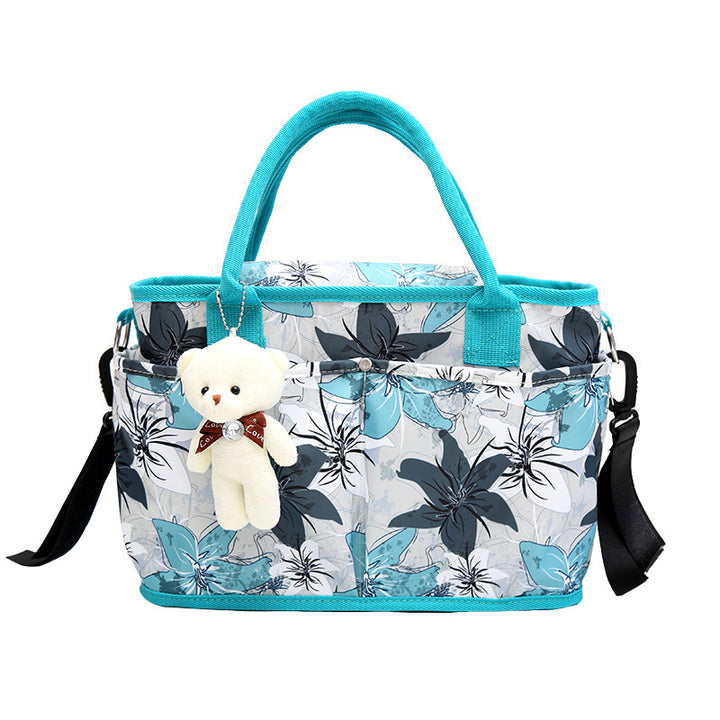 Multi-Pocket Floral Pattern Tote Bag Stornfield