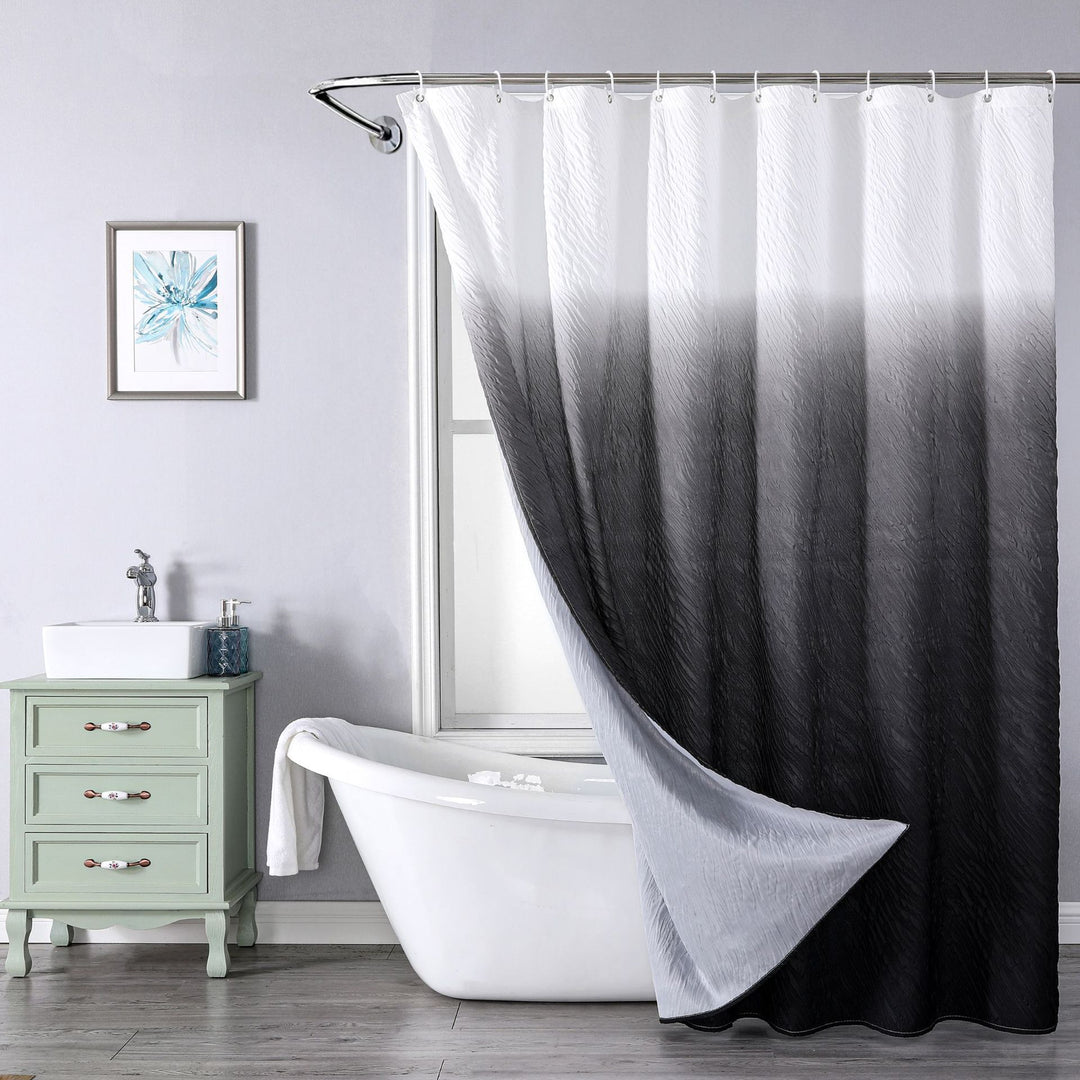 Textured Leaf Pattern Shower Curtain Stornfield