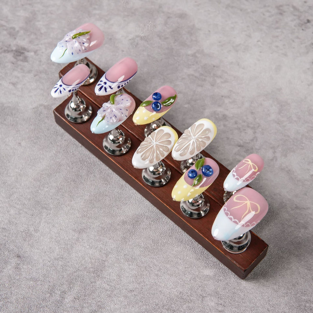 Artistic Floral Nail Enhancements