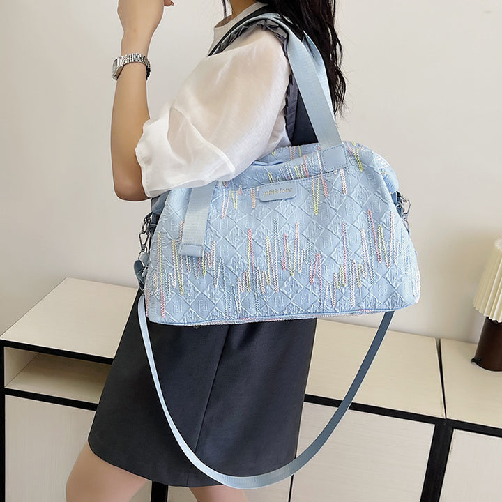 Chic Textured Travel Duffle Bag Stornfield