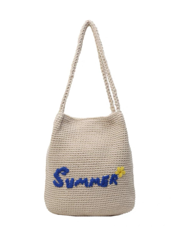 Macrame Drawstring Bag with Summer Motif Stornfield