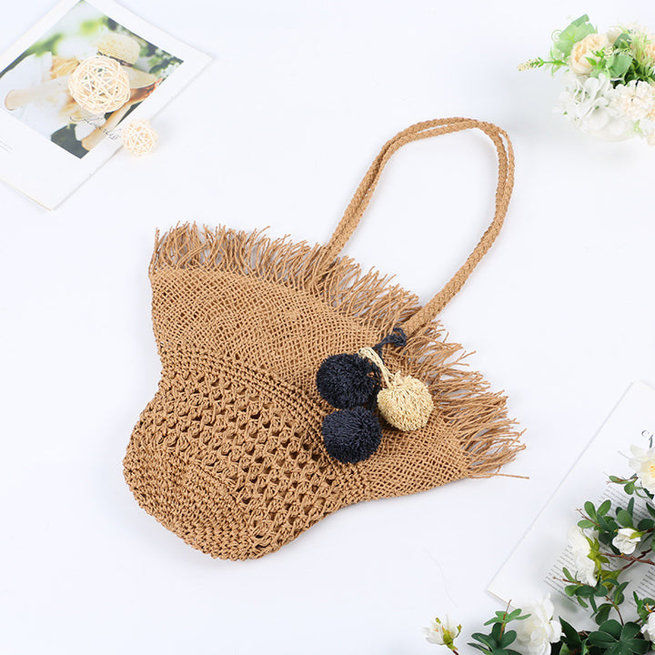 Elegant Basket Bag with Fringed Design Stornfield