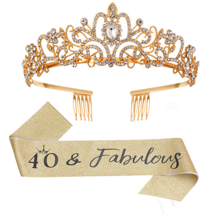 Women's Sparkling Crown with Radiant Rhinestone Embellishment Stornfield