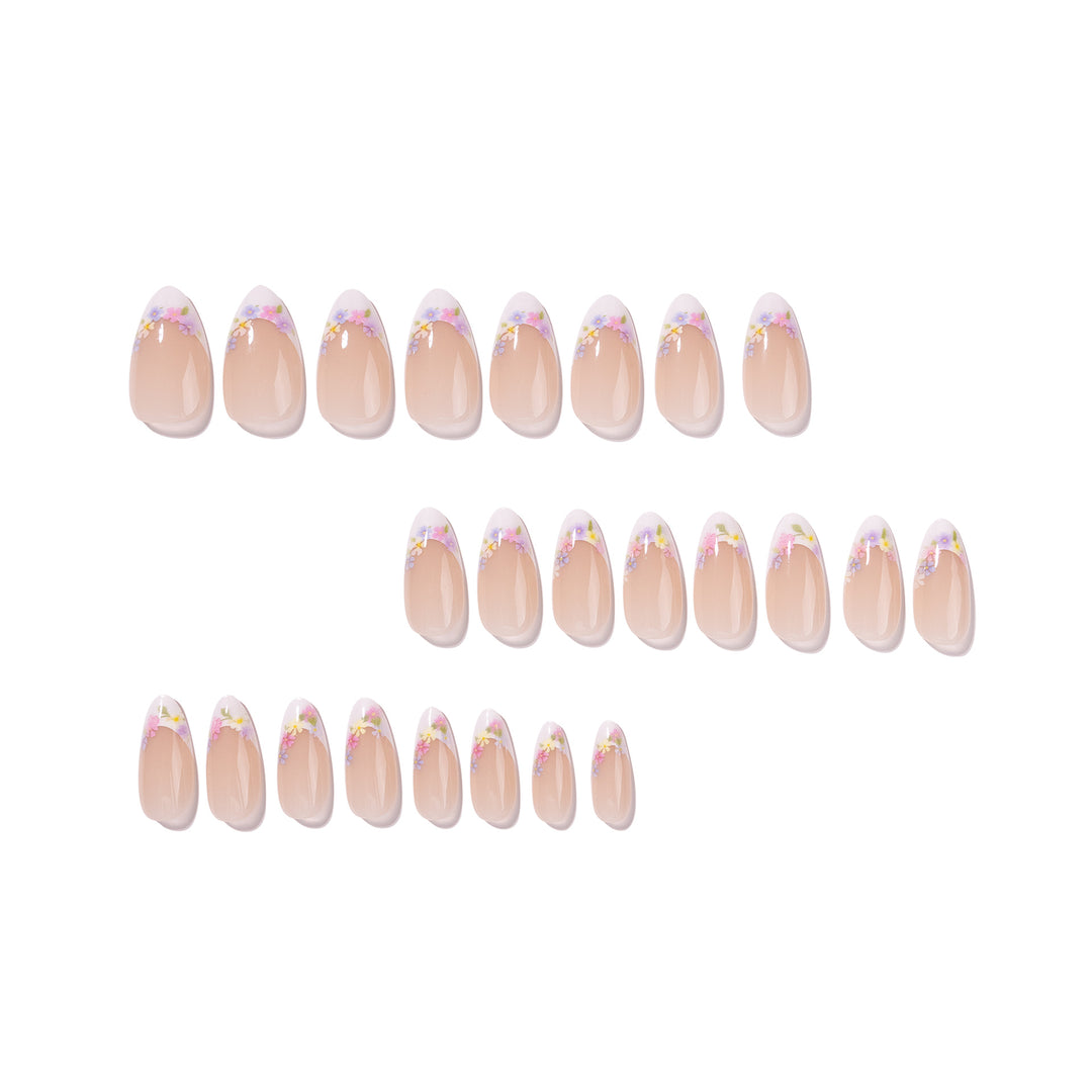 Stylish stiletto nails with floral design Stornfield
