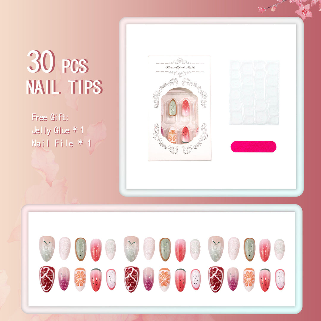 Fruity Theme Press-On Nail Art Set