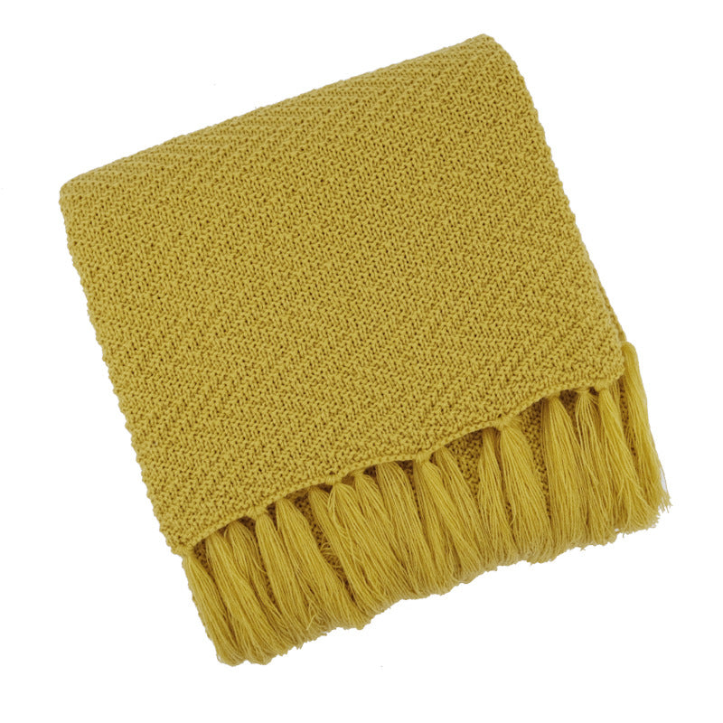 Cozy Knitted Throw Blanket