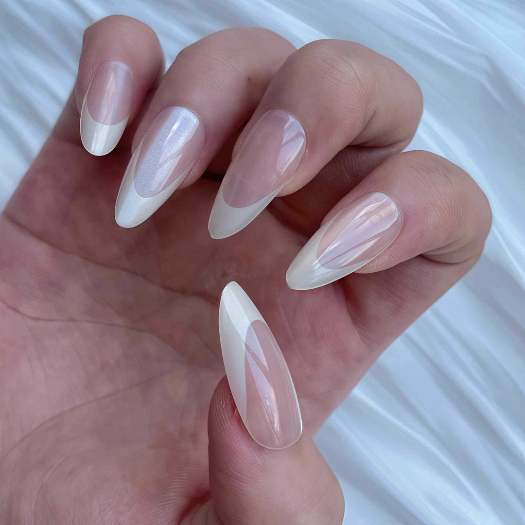 Glossy Long Almond-Shaped Press-On Nail Set Stornfield